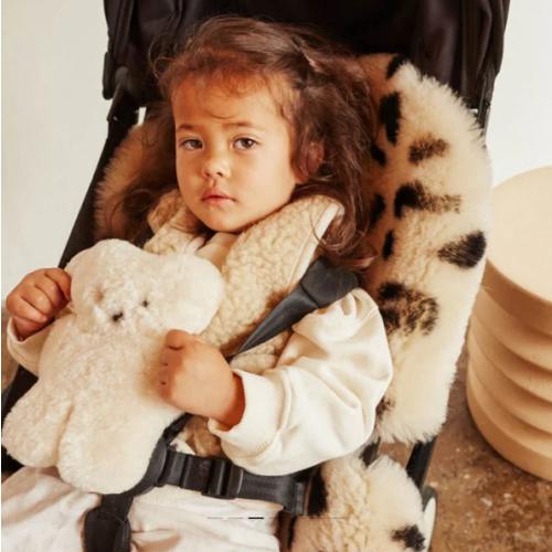 BINIBAMBA Leopard Sheepskin Buggy Liner