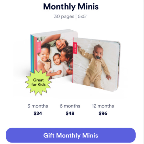 Chatbooks | Gift Monthly Minis Photo Books | Subscription Length 12 Months