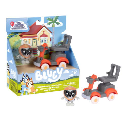 Bluey, Granny Mobile with Muffin, Vehicle Fits One Articulated Figure, Ages 3+