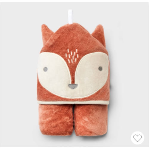 Cloud Island Baby Hooded Towel - Brown Fox