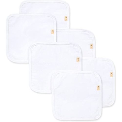 Burt's Bees Baby Infant Washcloths, 100% Organic Cotton, Soft and Super Absorbent Knit Terry Wash Cloth - 6 Pack Set