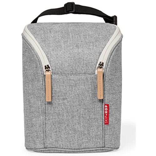 Skip Hop Baby Bottle Bag, Grab & Go, Grey Melange