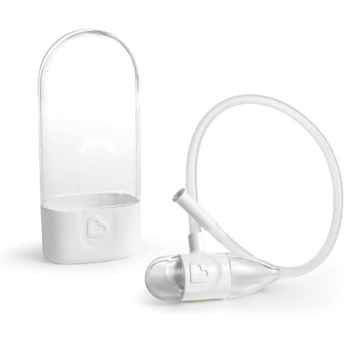 Munchkin® ClearNose™ Baby Nasal Aspirator - No Filters Needed, Gentle Nose Sucker for Baby Snot, Clear/White