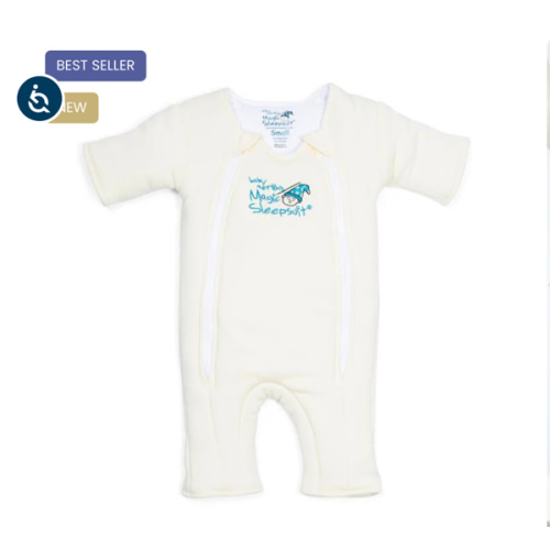 Cream Baby Merlin’s Magic Sleepsuit | Soft 100% Cotton Infant Sleepsuit