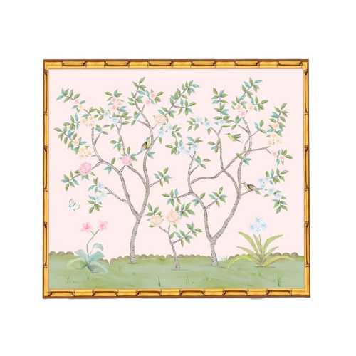 Large Hand Painted Hummingbird Chinoiserie Print | Botanical wall art | Nursery decor | Hand-Painted Birds | Baby Girl Room | Custom Color