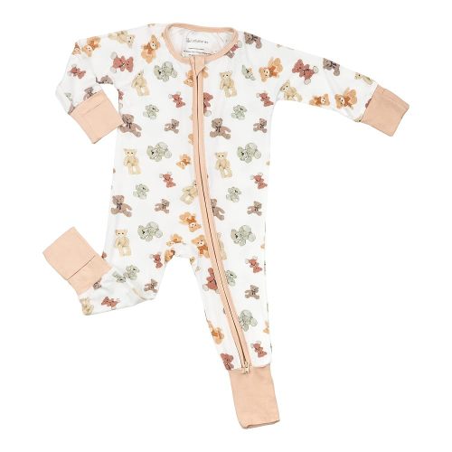 LollyBanks Baby Pajamas, 2-Way Zipper Romper, 95% Viscose Made from Bamboo and 5% Spandex, Baby Sleepers