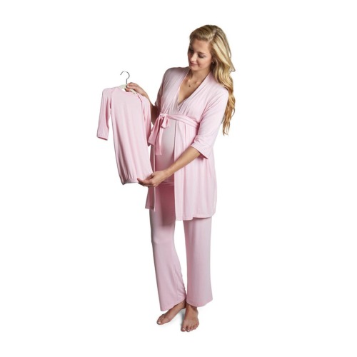 Analise During & After 5-Piece Maternity/Nursing Sleep Set for Mom & Baby, Medium