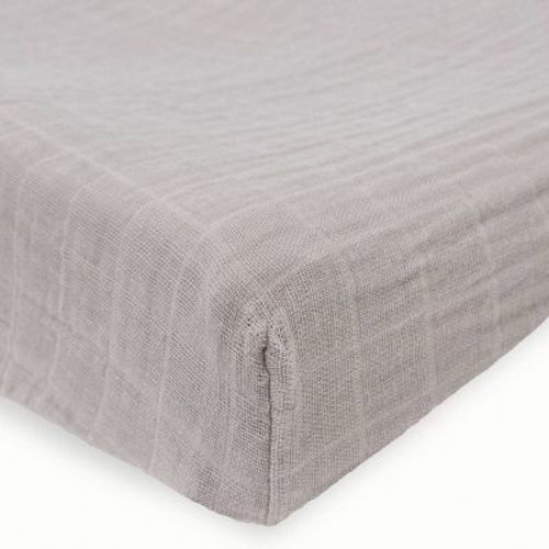 Little Unicorn Cotton Muslin Changing Pad Cover - Tan Gingham