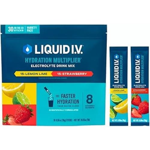 Liquid I.V. Hydration Multiplier Electrolyte Drink Mix, Variety, 0.56 Oz, 30 Ct