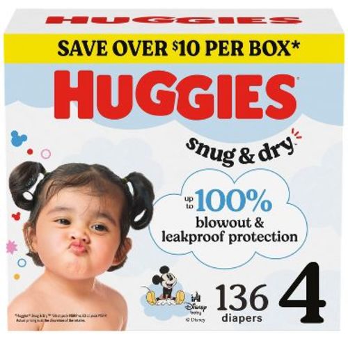 Huggies Snug & Dry Disposable Diapers - Size 4 - 136ct
