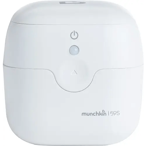 Munchkin Portable UV Sterilizer and Sanitizer Box, Eliminates 99.99% of Germs in 59 Seconds, Mini UV-C Cleaner for Pacifiers and More, White