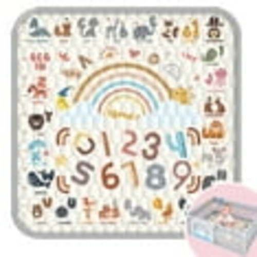 Wonderstone Baby Play Mat for the Floor, 50" x 50" Tummy Time Mat, Playpen Mat for Babies, Toddlers, Infants 0-6 Months