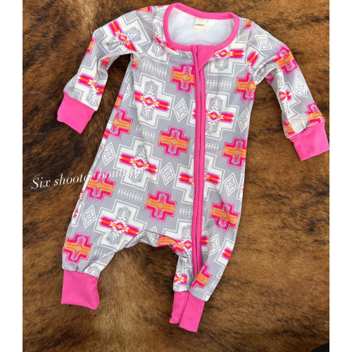 Pink Aztec baby sleeper