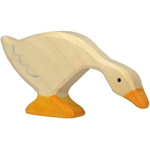 Holztiger Goose Eating Toy Figure