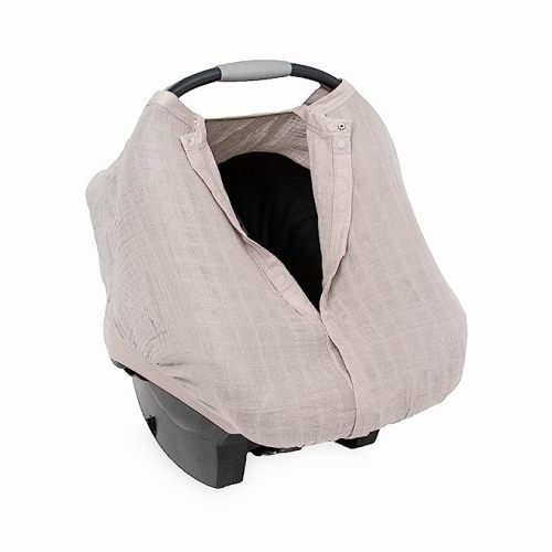 Little Unicorn 100% Cotton Muslin Car Seat Canopy | Super Soft Lightweight Cover with Window | Breathable | Magnetic Closure | Baby and Infant | Machine Washable | Shower Gift | Porpoise