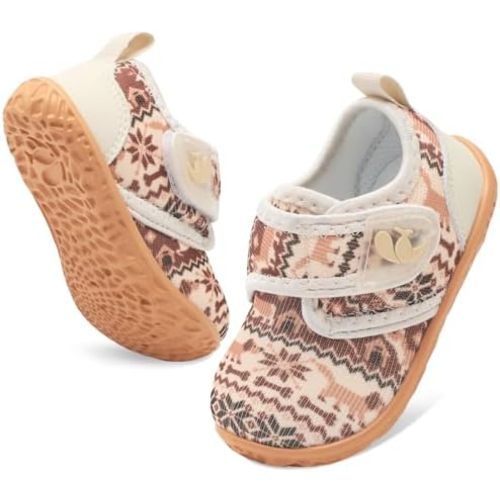 FEETCITY Baby Walking Shoes Barefoot Baby Shoes Infant Sneakers Newborn Crib Shoe Lightweight Flexible Slip On Shoe