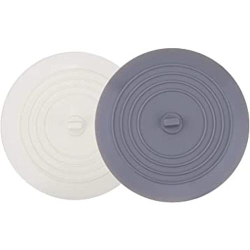 V-TOP Tub Stopper 2 Pack, 6 inches Large Silicone Drain Plug Hair Stopper Flat Suction Cover for Kitchen Bathroom Accessories and Laundry