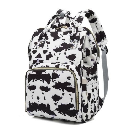 Shinycome Cow Spots Print Diaper Bag Backpack Maternity Baby Changing Bag Large Capacity Backpacks Nursing Handbag