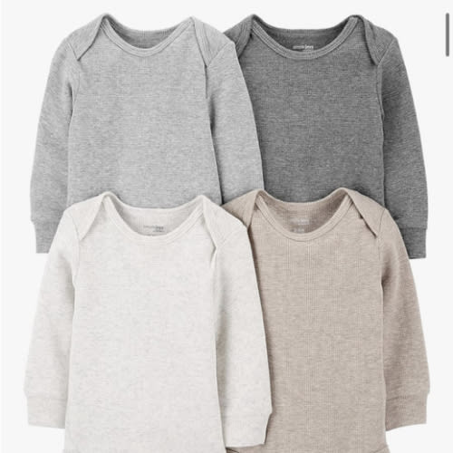 Simple Joys by Carter's Baby 4-Pack Long-Sleeve Thermal Bodysuit
