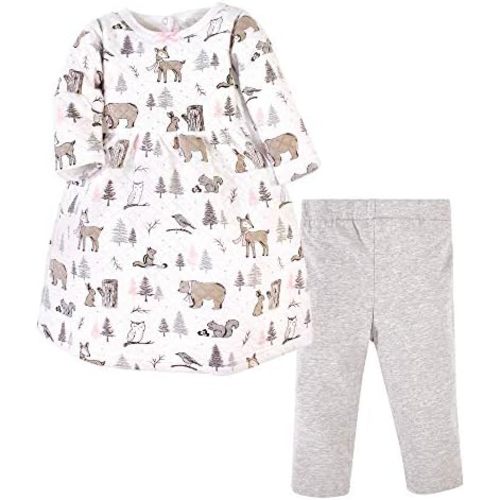 Hudson Baby Unisex Baby Quilted Cotton Dress and Leggings