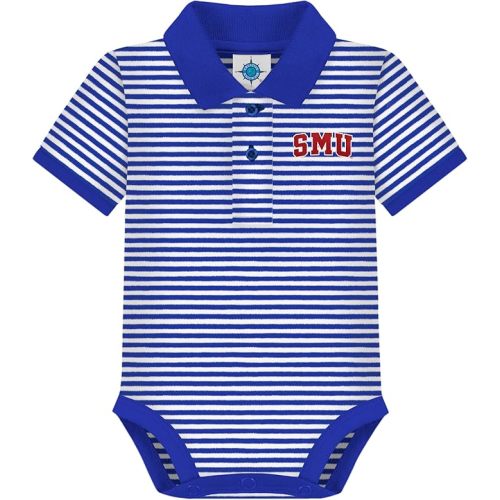 Creative Knitwear College Baby Striped Polo Bodysuit - Team Logo, Multiple Colors, for Boys & Girls (0-12 Months)