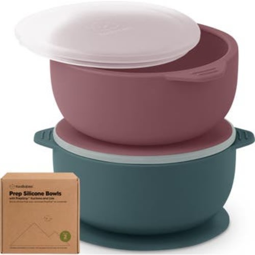 2-Pack Silicone Suction Bowls