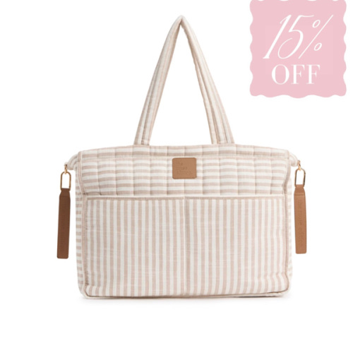 Natural Stripe Muse Baby Bag