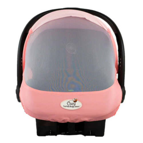 CozyBaby Lightweight Mesh Sun and Bug Infant Carrier Cover, Pink Grape — buybuy BABY