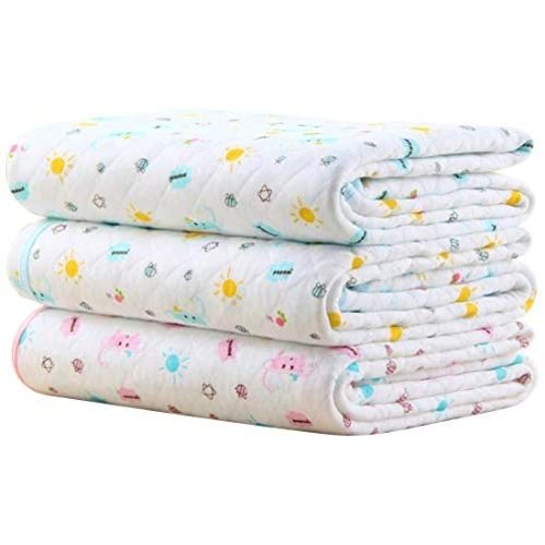MBJERRY Waterproof Changing Pads Portable - Breathable Leak Proof Mattress Pad Protector Baby Changing Mat for Toddler, Kids Pack of 3 (M (27.5 x 19.7 Inch))