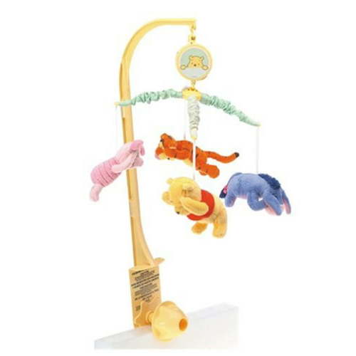 Peek a Boo Disney Winnie The Pooh Tan, Green, Red Musical Mobile