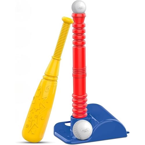 ToyVelt TBall Set for Kids 3-5, TBall Set Comes with 9 Balls, Best Toys Toys & Games, Ideal Tee Ball Set Birthday Gift for Boys and Girls, Great for Toddlers