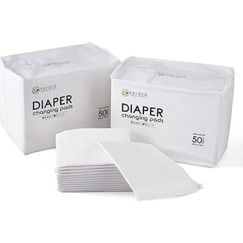 Disposable Changing Pads for Baby, 100 Pack Disposable Changing Pad Liners, Waterproof Disposable Underpads, Ultra Absorbent Super Soft Breathable Diaper Changing Mat 13 x 18 in