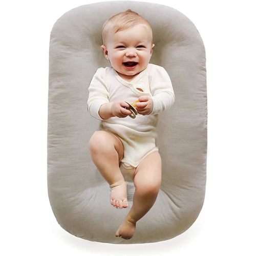 Baby Lounger for Newborn 0-24 Months,Baby Nest Co Sleeping for Baby Bed,Newborn Lounger for Boys & Girls,English Apricot
