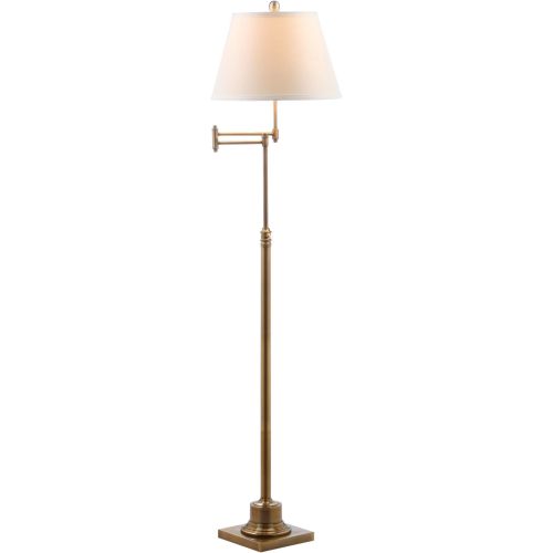 Swing Arm Floor Lamp, Brass Gold