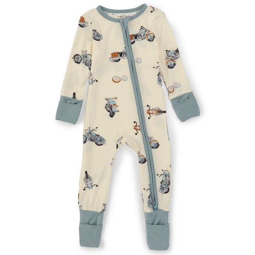 Angel Dear Baby Boys Newborn-12 Months Round Neck Long Sleeve Motorcycle Footie Coverall