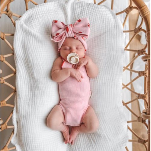 Sleeveless Cherry Pink Bodysuit: 0-3 Months