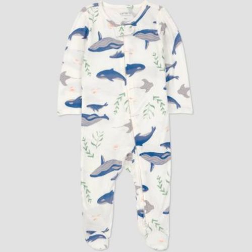 Carter's Just One You® Baby Boys' Comfy Soft Whales Sleep N' Play - Ivory 3M