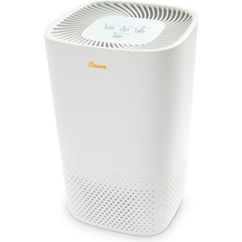 Crane Air True HEPA Air Purifier, White