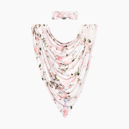 Posh Peanut Swaddle Headband Set - Vintage Rose Pink
