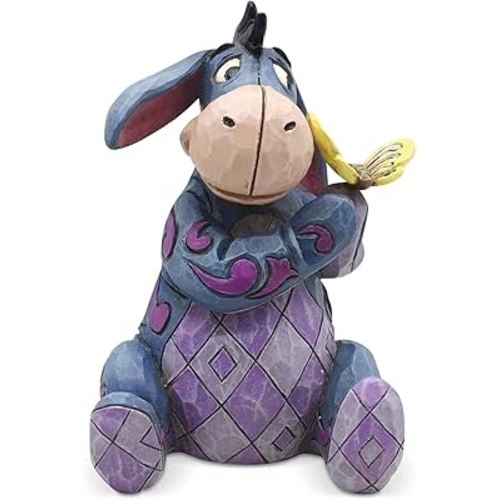 Enesco Disney Traditions by Jim Shore Winnie The Pooh Eeyore Holding Butterfly Miniature Figurine, 3.125 Inch, Multicolor