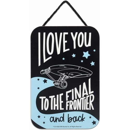Star Trek I Love You to the Final Frontier Hanging Wood Wall Decor - Vintage Star Trek Sign - Great Gift Idea