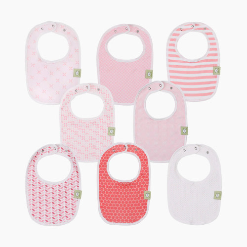 KeaBabies Urban Drool Bibs (8 Pack) - Blush, 8