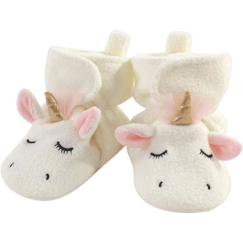 Baby Fleece Unicorn Booties, Sz 0-6mo
