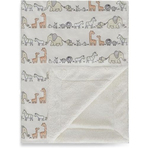 Baby Blankets for Boys and Girls Fuzzy Soft Receiving Blankets for Newborns Cute Pattern 380GSM Thickened Plush Flannel Sherpa Blankets 30"x40"