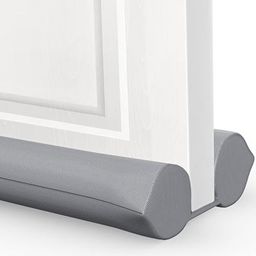 Comfyanno Under Door Draft Stopper - Bottom Door Gap Filler & Seal - Fits 30” to 36” Door - Windproof Coating Cover - Block Noise, Sound, Hot Air, Light, Wind - Easy Install Draft Blocker - Gray