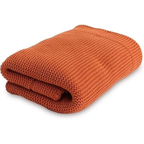 Natemia Knitted Baby Receiving Blanket, Ultra Soft Organic Cotton 30”x 40” Stroller and Nap Time Toddler Blanket