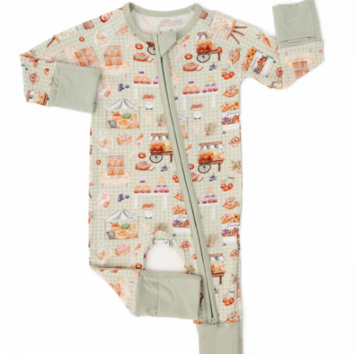 Farmer's Market Bamboo Zippered Sleeper