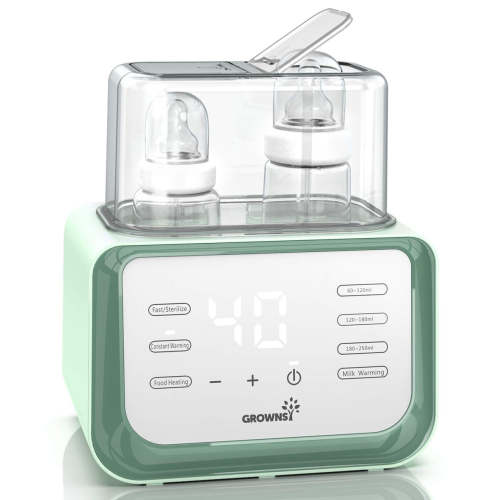 8-in-1 Green Bottle Warmer | Dual Capacity & Sterilization – GROWNSY