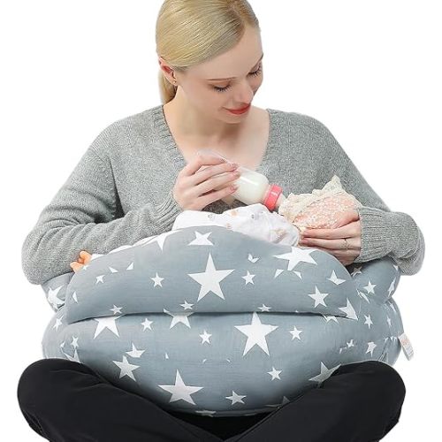 Chilling Home Nursing Pillow for Breastfeeding, Adjustable Nursing Pillow Breast Feeding Pillow Bottle Feeding More Support for Mom and Baby, Breastfeeding Essentials for Newborn,Removable Cover