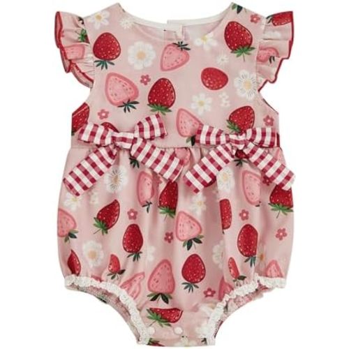 Newborn Baby Girl Farm Clothes Chicken Embroidey Bubble Smocked Romper Plaid Bowknot Western Country Bodysuit Shirt